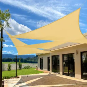 10'X10'X14'Sand HDPE Sunshade Sail