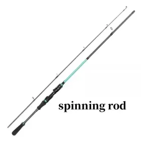Lure Fishing Rod 180 Cm/6 Ft Carbon Fiber Casting Spinning Rod 2 Section Pole Bass