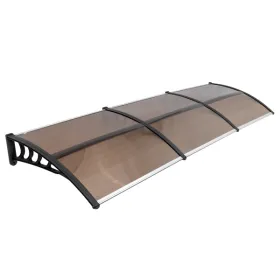 HT-300 X 100 Household Application Door & Window Rain Cover Eaves Brown Board & Black Holder