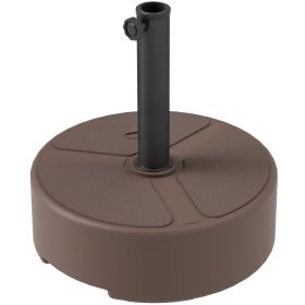 Round Patio Umbrella Base Holder, Heavy Duty Outdoor Umbrella Stand Base, Filled Up to 44lbs with Stand or 40lbs with Water for Garden, Poolside, Bro