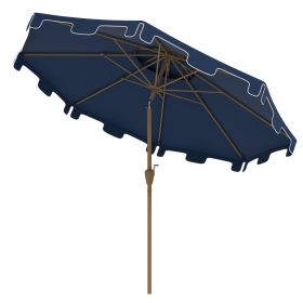 8.8' Patio Umbrella with Push Button Tilt and Crank, Dark Blue
