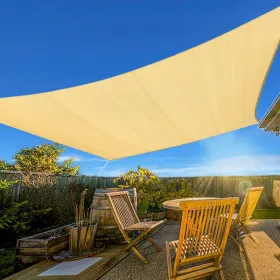 10'X13' Beige HDPE Sunshade Sail