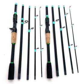 180cm 70.86inch 4 Section Fiberglass Spinner Baitcasting Fishing Rod M Tone Fish Pole Carp Fishing Tackle Accessories