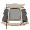 VEVOR Screen House Tent, 10 x 9.2 ft, 4-8 Person Pop Up Screen Tent with Extended Awning, Portable Screened in Canopy with Carry Bag, Netting Sides
