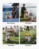 VEVOR Camping Rocket Stove, Wood Burning Portable Rocket Stove with Carrying Bag for Backpacking, Stainless Steel, Single Door, Burn Wood