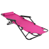 Portable Dual Purposes Extendable Folding Reclining Chair Pink