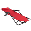 Portable Dual Purposes Extendable Folding Reclining Chair Red