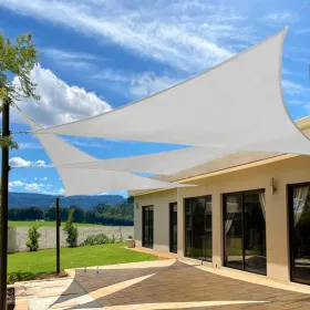 12'X12'X12' Light Grey HDPE Sunshade Sail