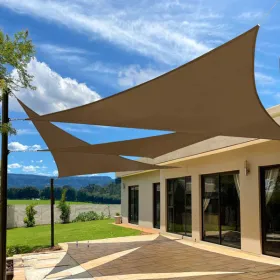 12'X12'X17' Mocha HDPE Sunshade Sail