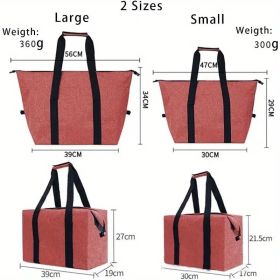 Heavy-Duty Cooling Tote Bag – 5.28 Gallon Capacity for Beach, Camping & Grocery Hauling (Color: Red)