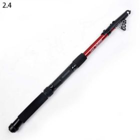 Small And Portable Telescopic Sea Pole Fishing Rod Fiberglass 2.4M (Option: 240)